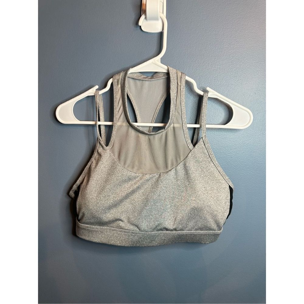 The Barbell Cartel Women's Gray Racerback Sports Bra Activewear Size Large
